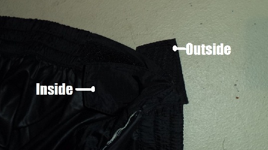 Hook-and-loop on waistband